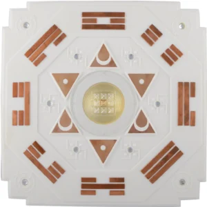 Fortune Disc Pyramid {To bring prosperity, luck and good fortune} Plastic Yantra (Pack of 1)
